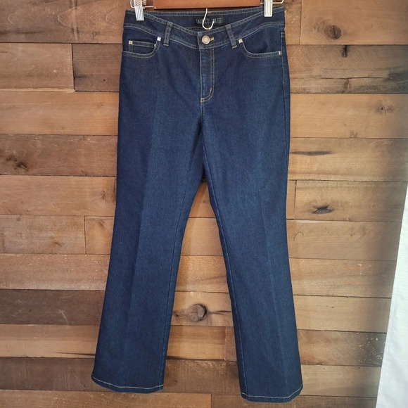 LAFAYETTE 148 NWOT Wide Leg Blue jeans Size 0 Petite - Picture 1 of 8